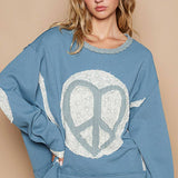 Heart Peace Patch Sweater