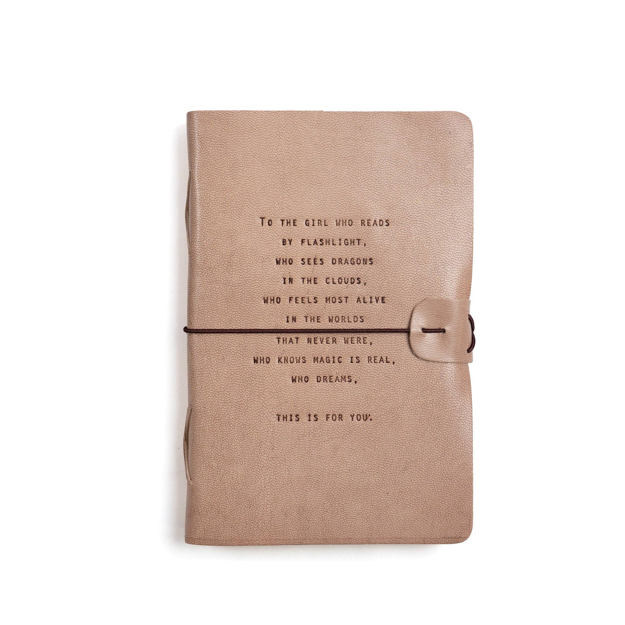 "To The Girl (This Is For You)" Artisan Leather Journal in Blush