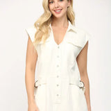 White Denim Mini Dress