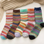 5 Pairs Bohemian Style Wool-Blend Socks