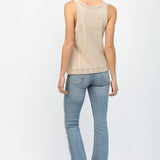 ABSTRACT SUNBURST DESIGN SWEATER TANK TOP FW15803