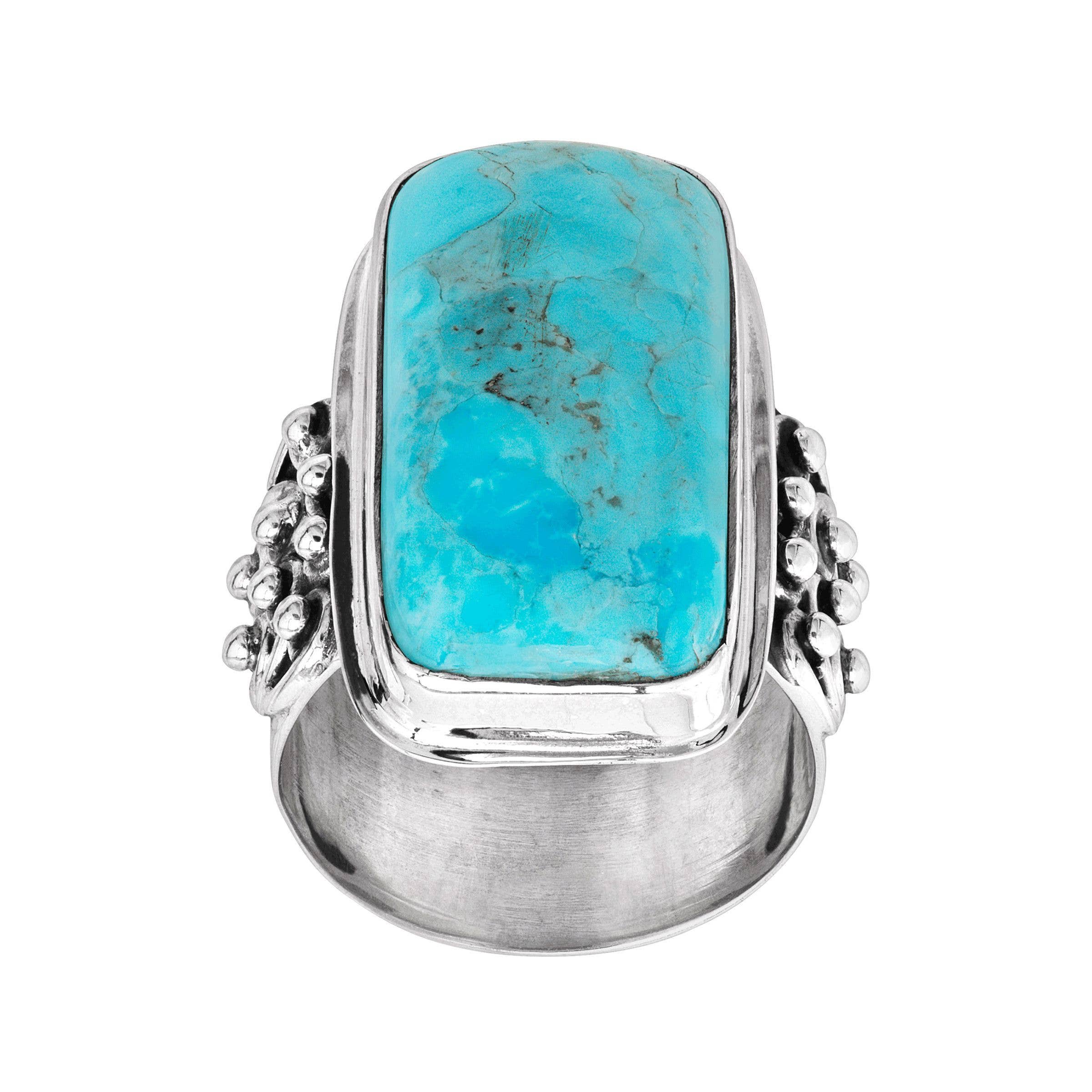 Compressed Mojave Turquoise Ring