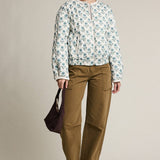 Floral Quilted Zip-Up Jacket - RJ1150