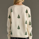 Ivory Tree Pattern Sweater