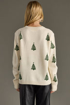 Ivory Tree Pattern Sweater