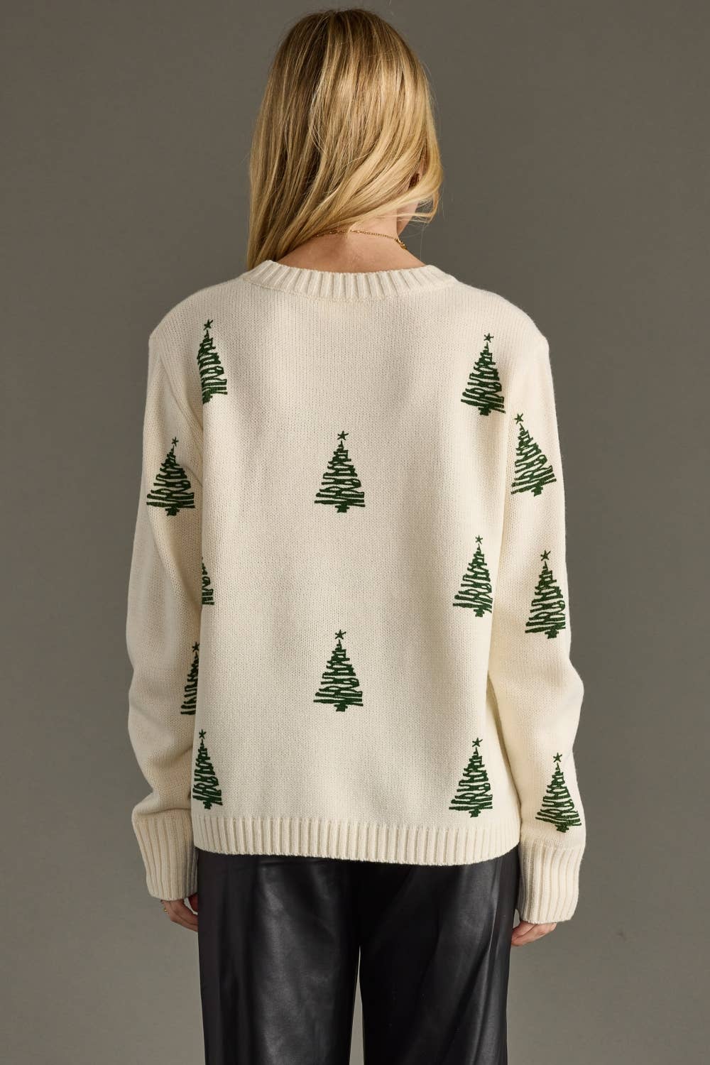 Ivory Tree Pattern Sweater