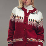 Nordic Wool Blend Toggle Buttons Cardigan