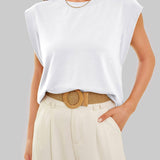 Round neck cami base tank top loose basic vest
