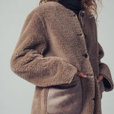 Plush Faux Shearling Jacket – Boxy Relaxed Fit