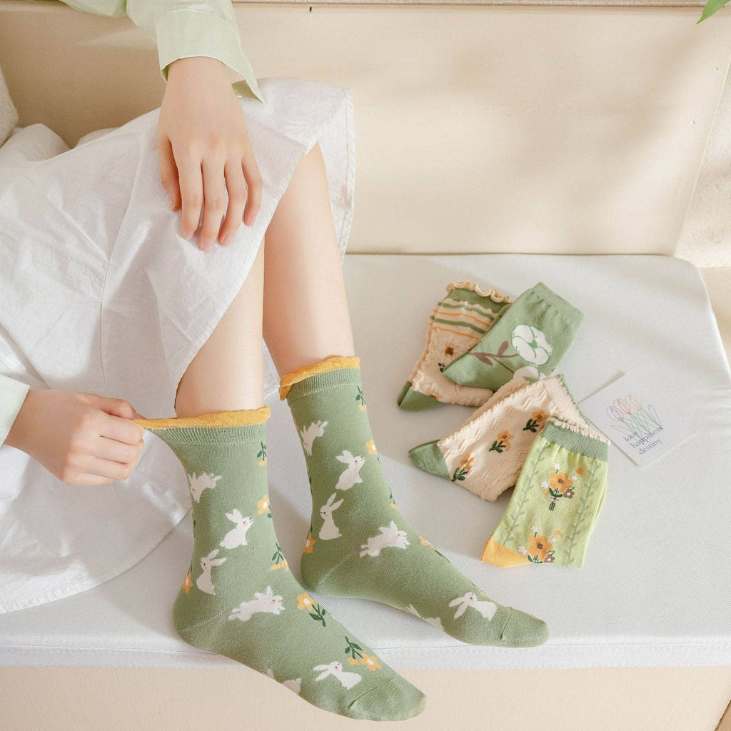 Green Crew Socks