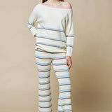 Striped Knit Sweater & Pant Set