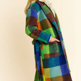 Multi Color Checker Coat