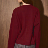 LONG SLEEVE CREW NECK SWEATER LIGHTWEIGHT CARDIGAN