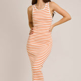 Sleeveless Round Neck Ribbed Sweater Dress