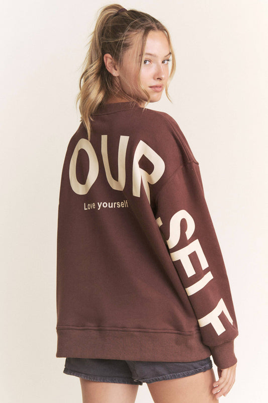 "Be Yourself" Oversized Sweatshirt