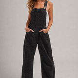 VINTAGE LEOPARD OVERALL JUMPSUIT WITH BARREL LEG SILHOUETTE