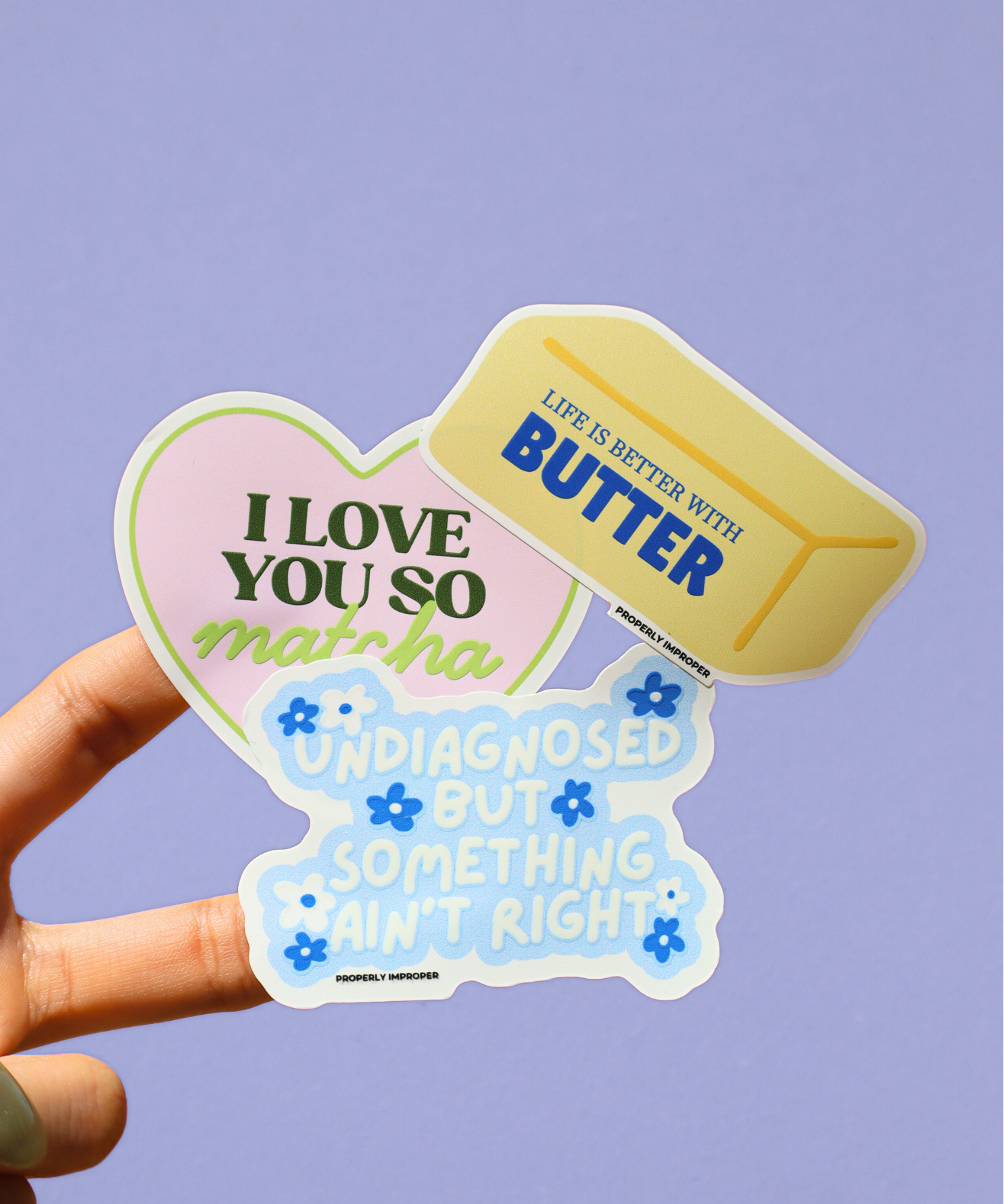 Raised Waterproof Sticker I Love You So Matcha