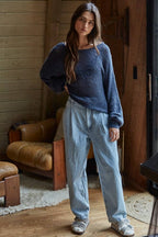 Thick Knit Navy Sweater