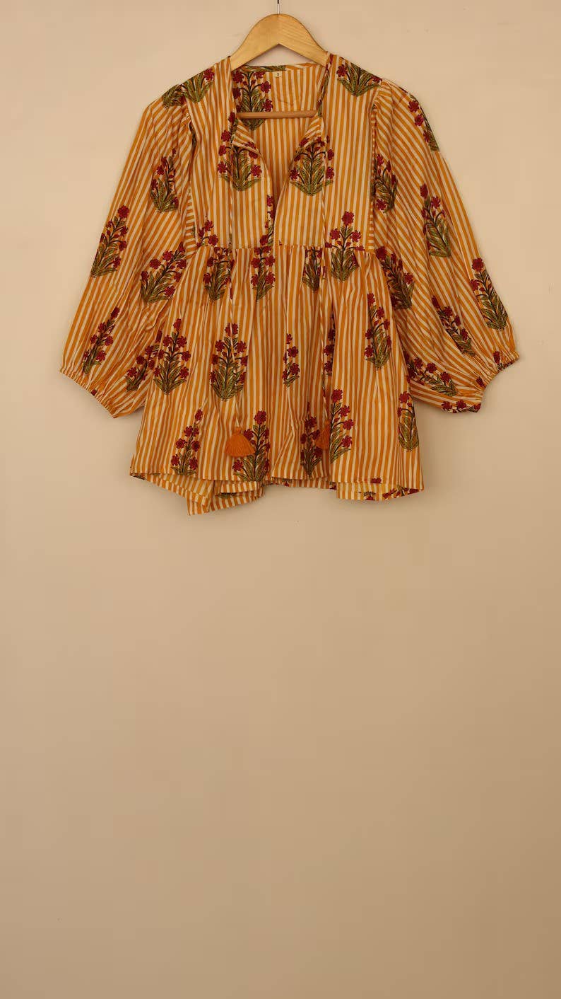 Indian Floral Print Tunic