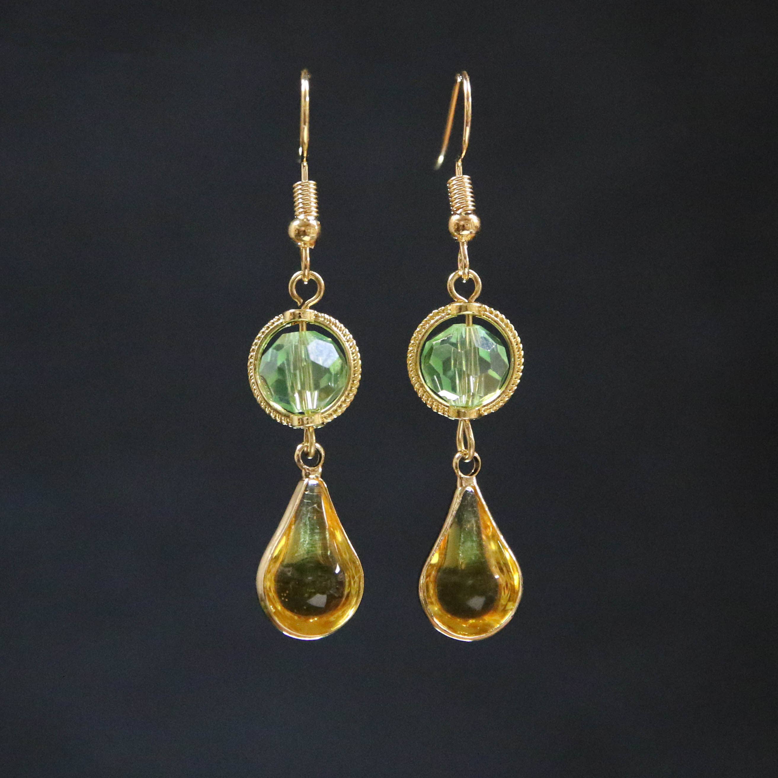 Jeweled Teardrop Earrings