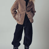 Plush Faux Shearling Jacket – Boxy Relaxed Fit