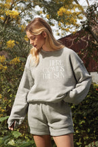 "HERE COMES THE SUN" Graphic Sweatshirt