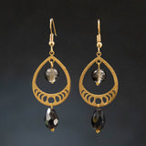 Oval Moon Phase Earrings