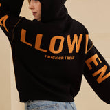 Hooded Halloween Sweater with Jaco O Embroidery