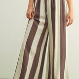 Thick Striped Wide Leg Trousers