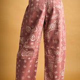 P6317   PAISLEY PRINT WASHED PANTS