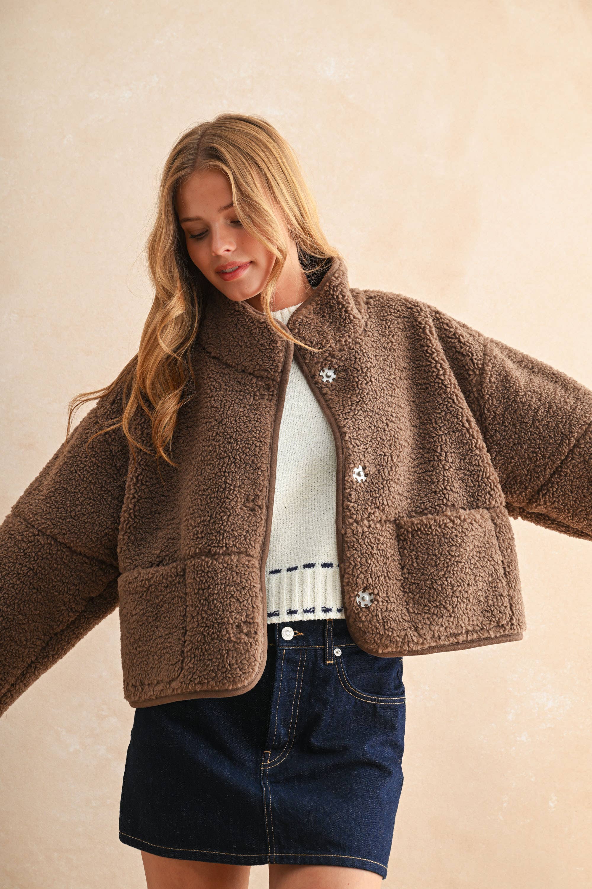 Suede & Sherpa Reversible Jacket