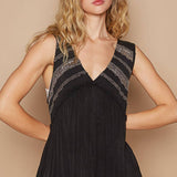 Lace Trim Babydoll Knit Top