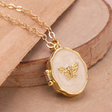 Spring Memories Gold Butterfly Locket Necklace