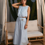 AS3182 Starfish bubble top & skirt set