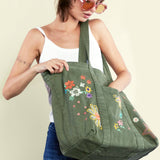 The Perfect Sized Green Tote