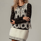 Embroidered Cotton-Linen Mini Skirt
