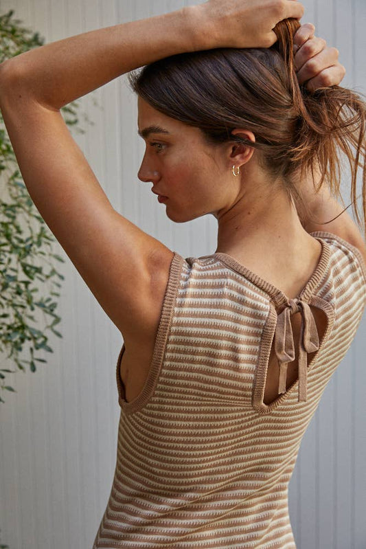 Knit Striped Maxi Sweater Dress