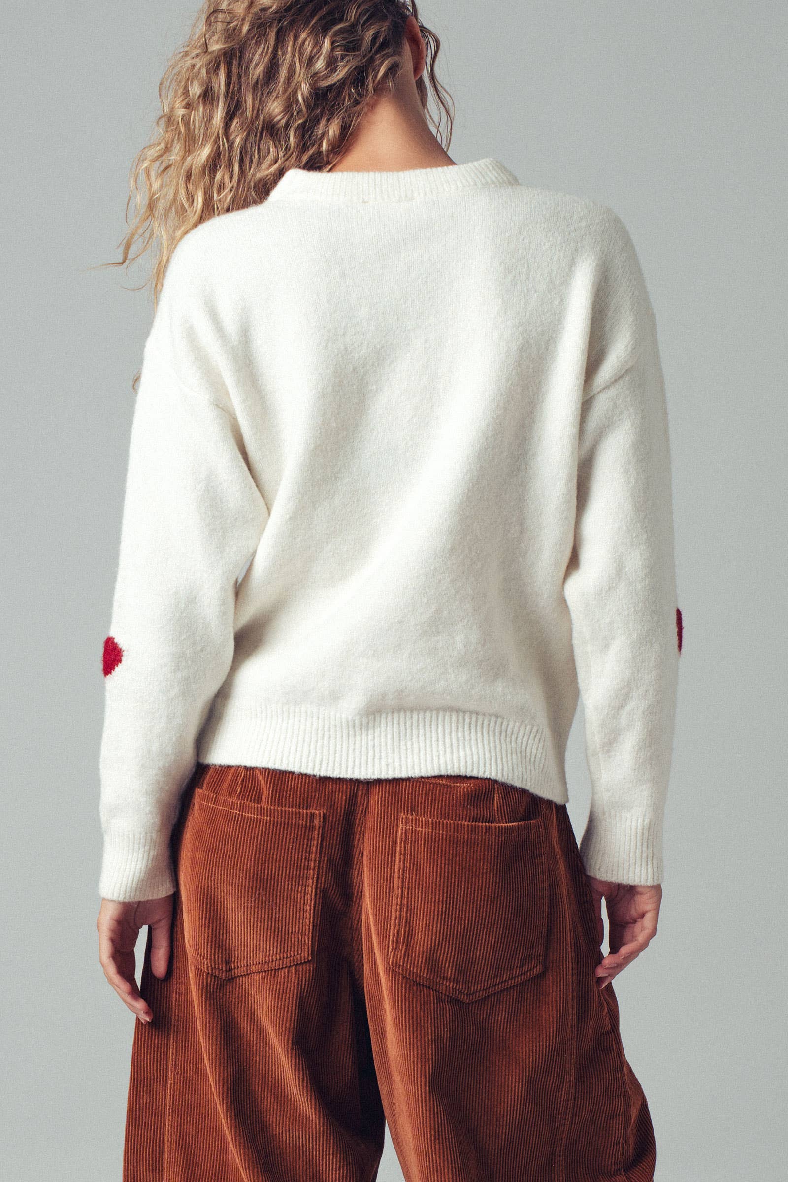 Bunny Motif Heart Sweater