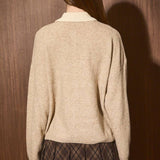 LONG SLEEVE CREW NECK SWEATER LIGHTWEIGHT CARDIGAN