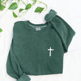 "JESUS HAS MY BACK" Graphic Sweatshirt