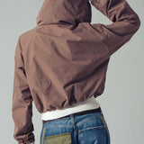 Matte Drawstring Hooded Everyday Jacket