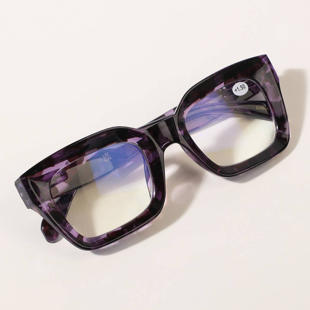 Blue Light Blocking Chunky Frame Reading Glasses