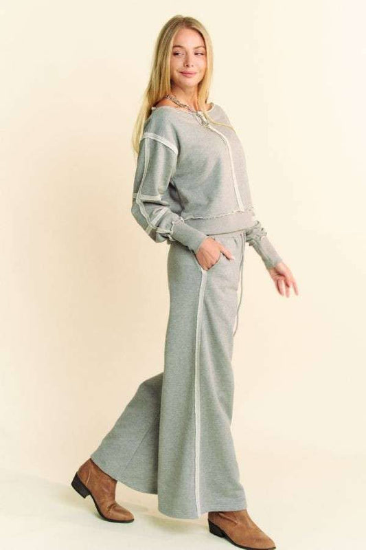Raw Edge Outseam Sweatshirt