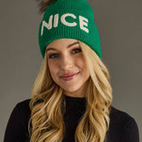 "Nice" Knit Pom Hat