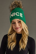 "Nice" Knit Pom Hat