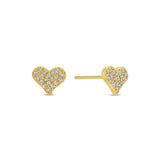 Heart Velvet Stud Set