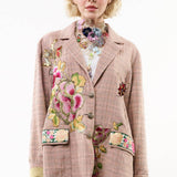 Sudden Sensation Blazer | Pink Jacket | Embroidered Jacket