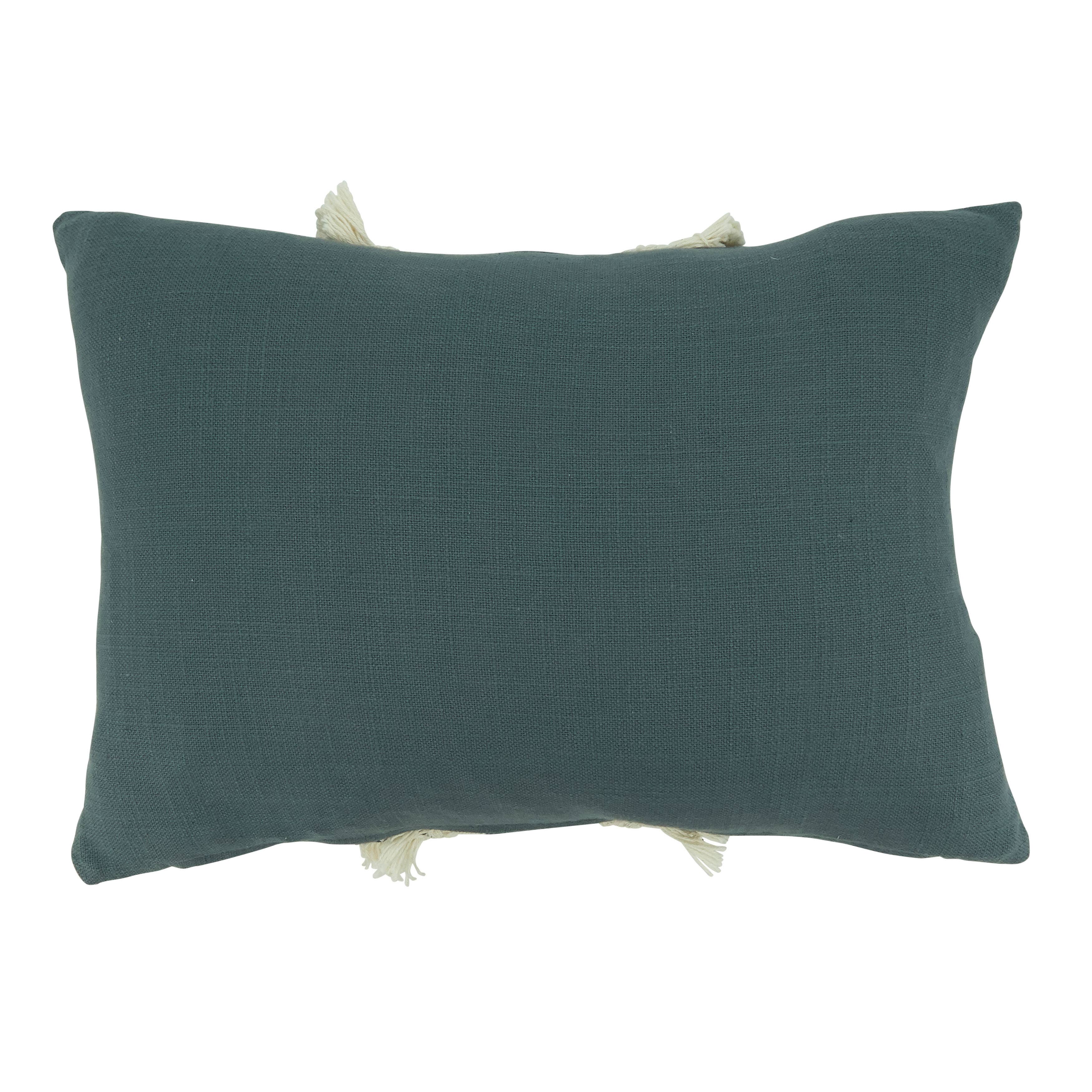 Throw Pillow With Fringe Lace Design