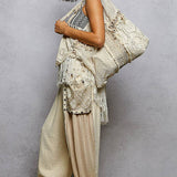 Lace Patched Tote