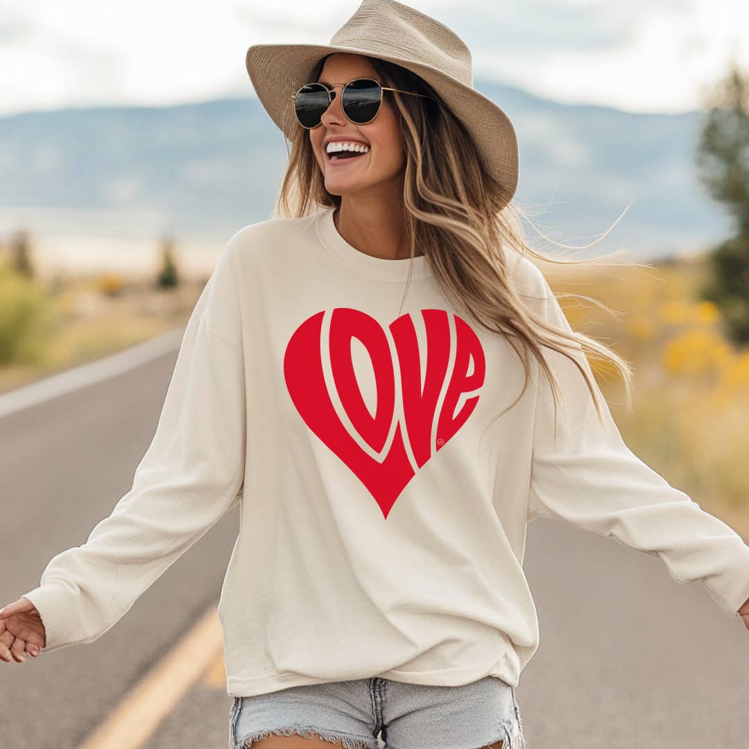 "Love" Heart Long Sleeve Tee